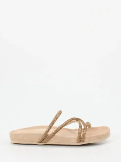 – Zehentrenner aus Metallicleder farben-Andrea Puccini Sale