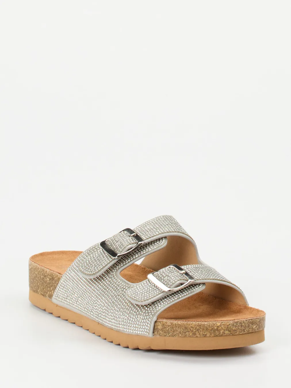 – Zweiriemer-Pantolette aus Metallicleder-Andrea Puccini Online