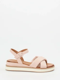 – Keilsandalette aus Kalbleder rosé-Andrea Sabatini Discount