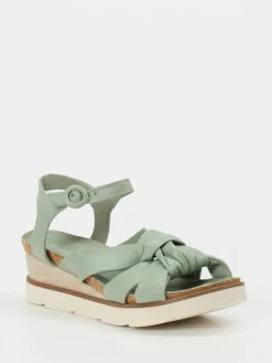 – Keilsandalette aus Lammleder salbei-Andrea Sabatini Outlet