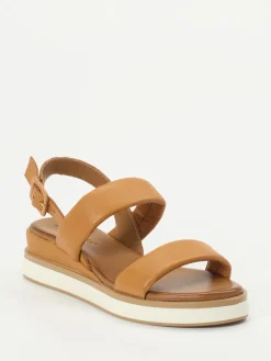 – Plateau-Sandalen aus Kalbleder cognac-Andrea Sabatini Online