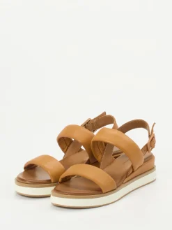 – Plateau-Sandalen aus Kalbleder cognac-Andrea Sabatini Online