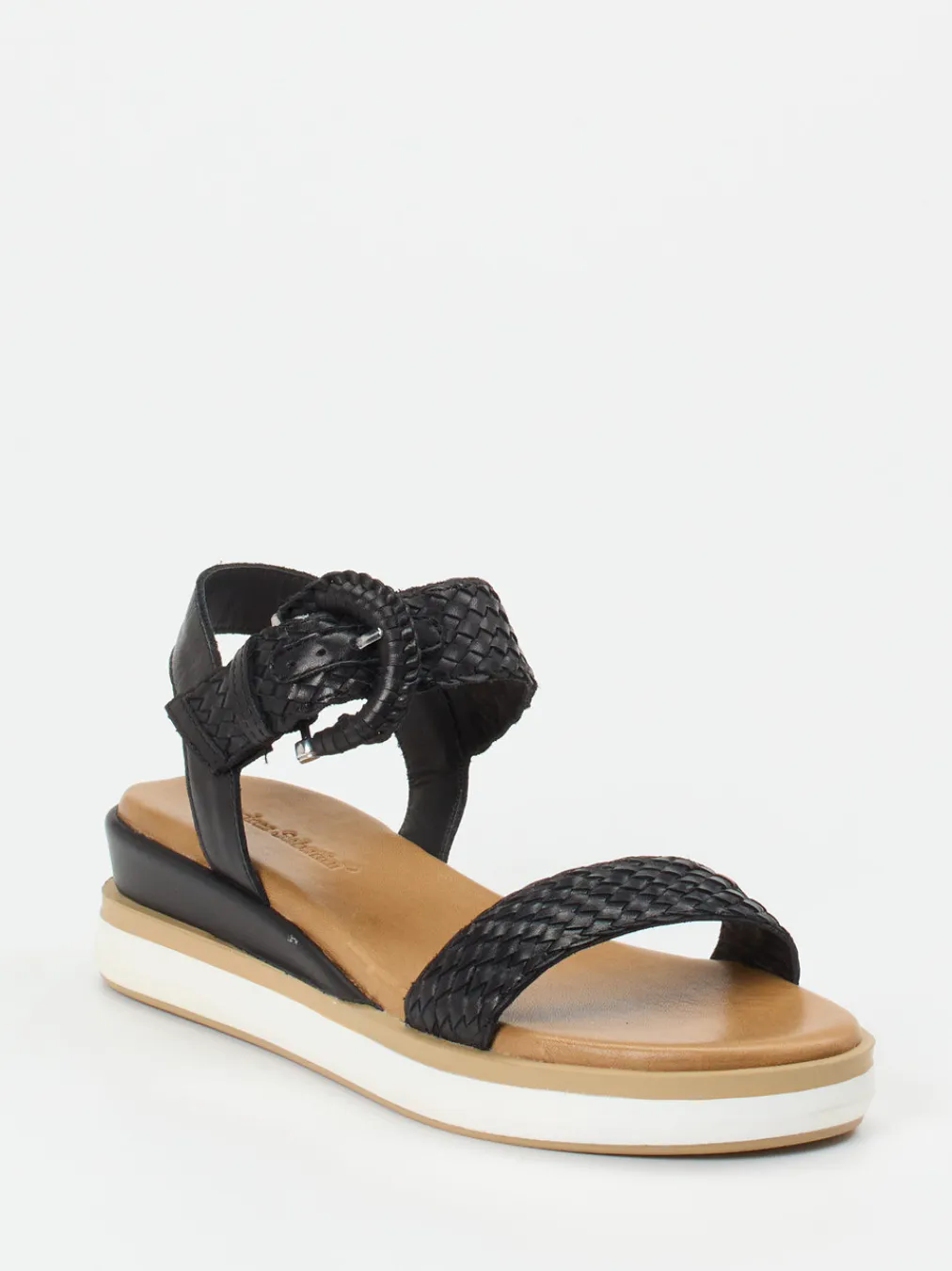 – Plateausandale aus Flechtleder-Andrea Sabatini