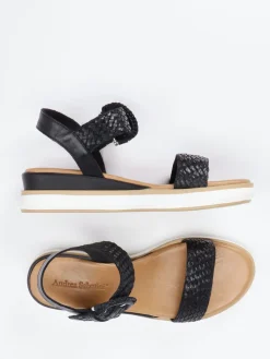 – Plateausandale aus Flechtleder-Andrea Sabatini