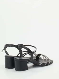 – Sandalette aus Metallicleder-Andrea Sabatini Hot