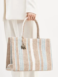 – Shopper aus Textil in Streifenstruktur-ANOKHI Outlet