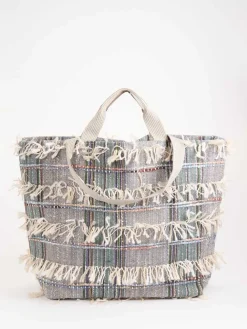 – Shopper aus Textil mit Fransenbesatz-ANOKHI New