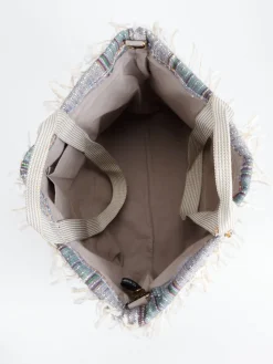 – Shopper aus Textil mit Fransenbesatz-ANOKHI New