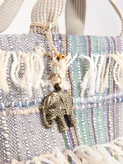 – Shopper aus Textil mit Fransenbesatz-ANOKHI New