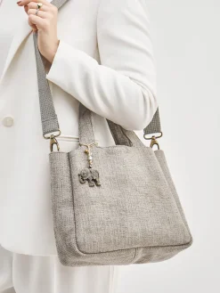 – Shopper aus Textil in Steingrau-ANOKHI New