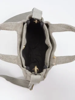 – Shopper aus Textil in Steingrau-ANOKHI New