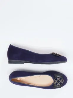 – Ballerinas aus Veloursleder in Dunkel-Ara Hot