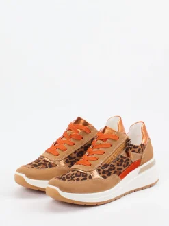 – Chunky Sneaker aus geprägtem Leder-Ara New