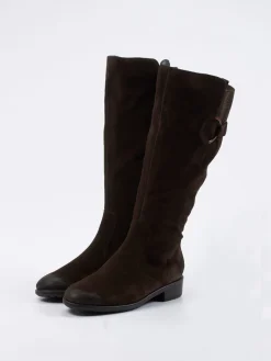 – Kniehohe Stiefel aus Veloursleder Dunkel-Ara Sale