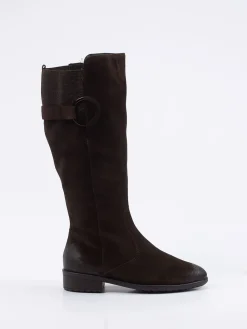 – Kniehohe Stiefel aus Veloursleder Dunkel-Ara Sale