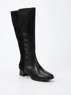 – Kniestiefel aus Kalbleder und Veloursleder-Ara