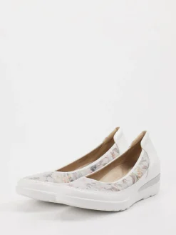 – Komfort-Ballerinas aus Leder Weiß floral-Ara Sale