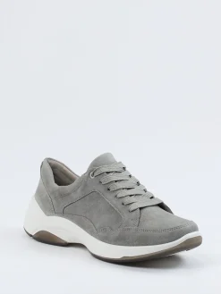 – Komfort-Sneaker aus Veloursleder hellgrau-Ara