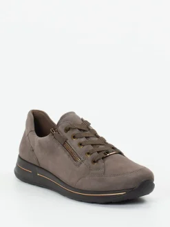 – Komfort-Sneaker aus Veloursleder in Taupe-Ara