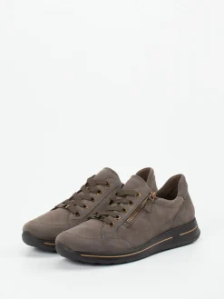 – Komfort-Sneaker aus Veloursleder in Taupe-Ara