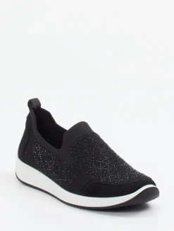 – Slip-On Sneaker aus Stretch mit Glitzerdetails-Ara Online
