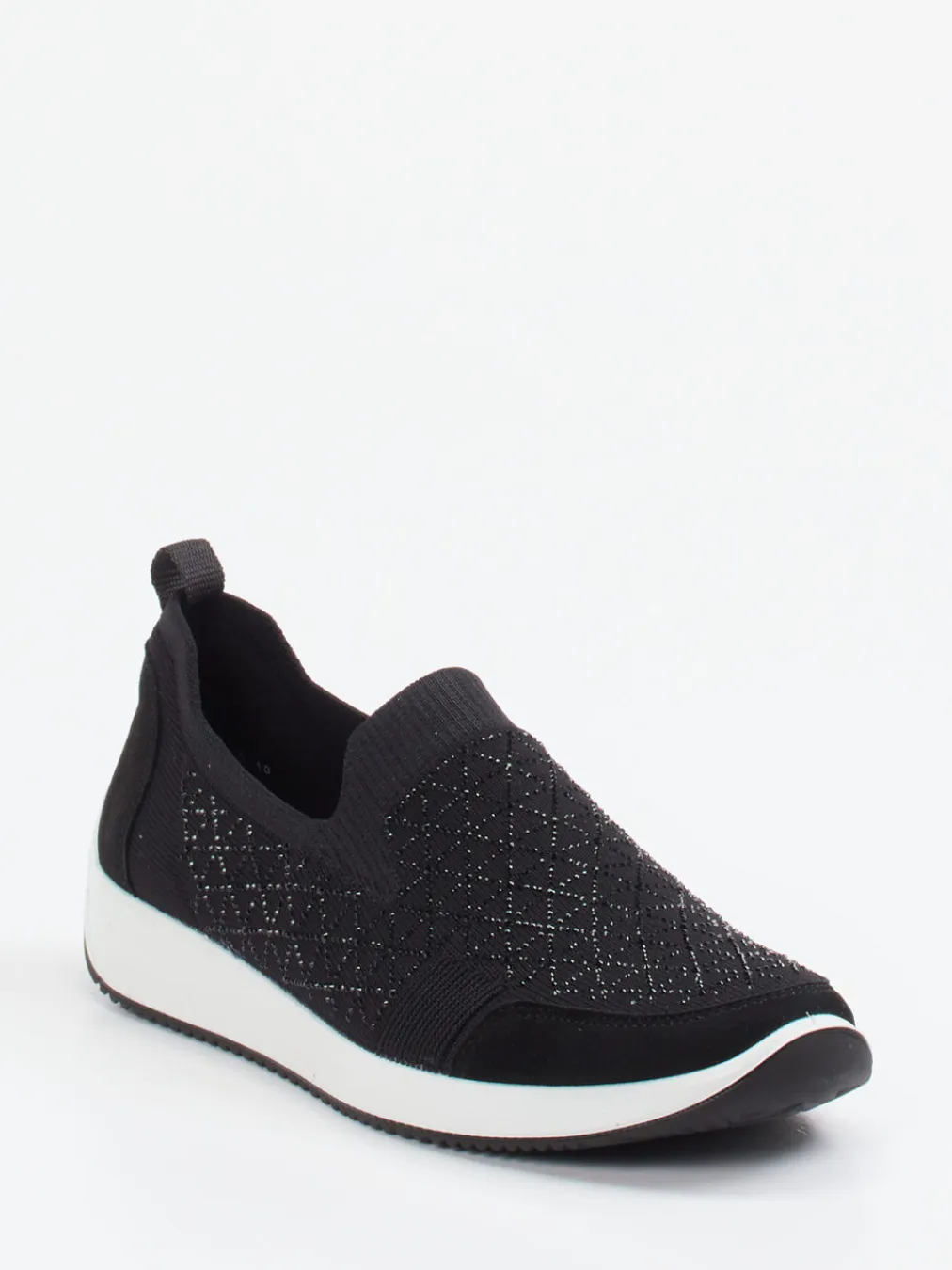 – Slip-On Sneaker aus Stretch mit Glitzerdetails-Ara Online