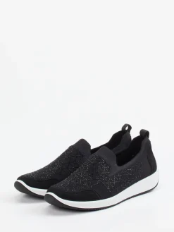 – Slip-On Sneaker aus Stretch mit Glitzerdetails-Ara Online