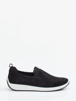 – Slip-On Sneaker aus Stretch mit Glitzerdetails-Ara Online