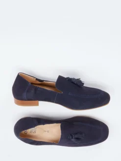 – Slipper aus Veloursleder Dunkel-Ara