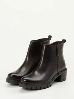 – Stiefelette aus Kalbleder in Dunkel-Ara Online