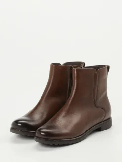 – Stiefelette aus Kalbleder dunkel-Ara Outlet