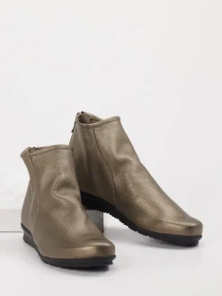 – Ankle Boots aus Metallicleder bronze-Arche