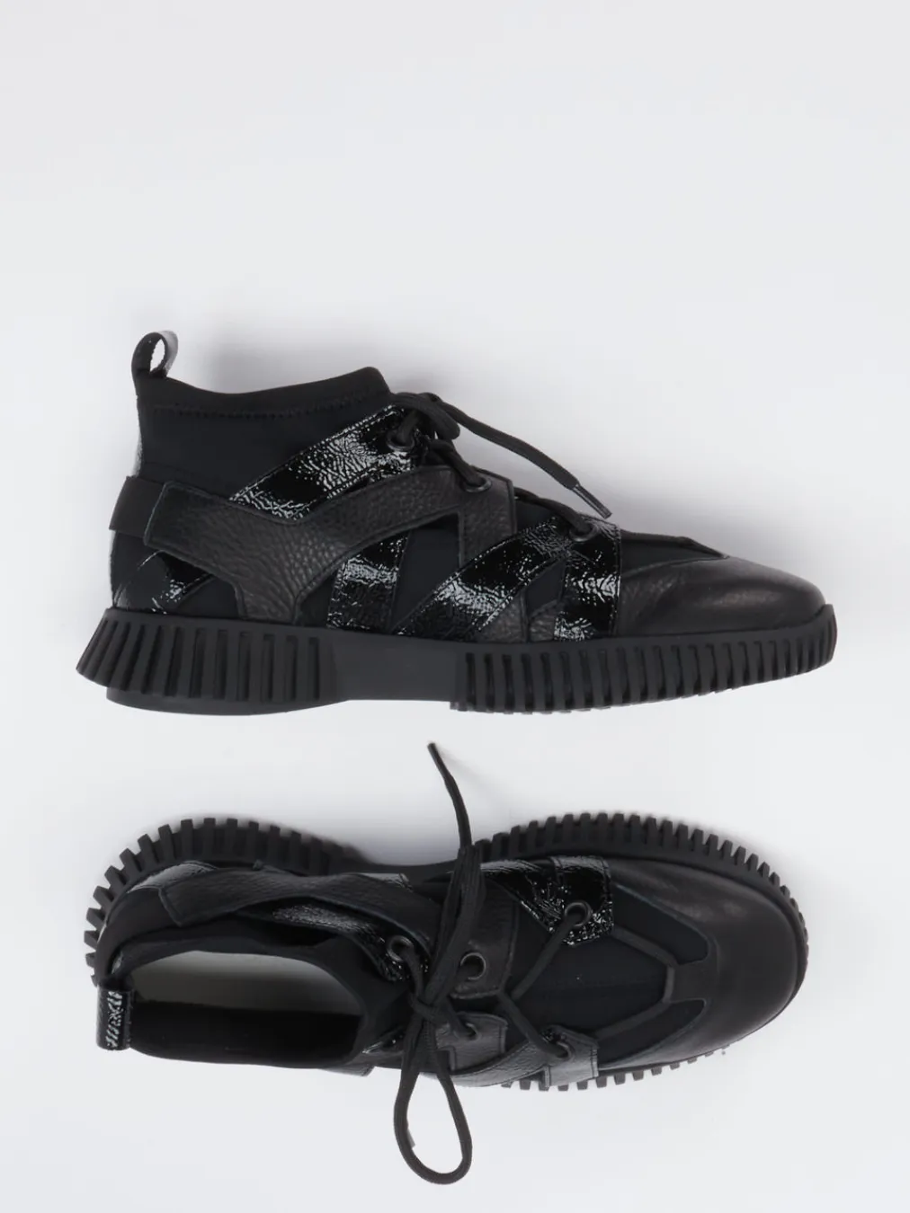 – High-Top Sneaker aus Kalb- und Lackleder-Arche Clearance