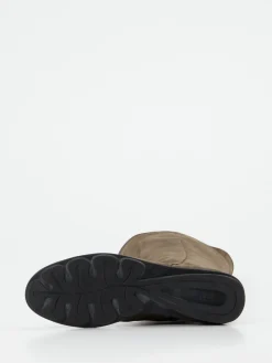 – Kniehohe Stiefel aus Nubukleder oliv-Arche New