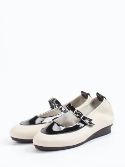 – Mary Jane Ballerinas aus Nubukleder creme-Arche Best