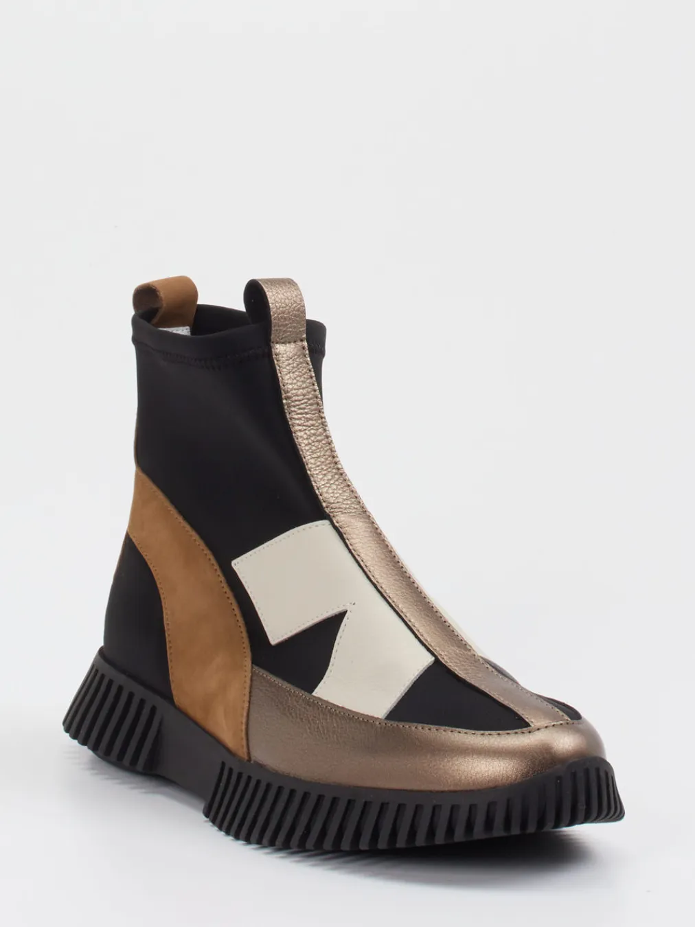 – Sock-Stiefelette aus Textil und Leder-Arche Sale