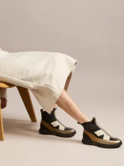 – Sock-Stiefelette aus Textil und Leder-Arche Sale