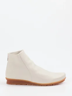 – Stiefelette aus genarbtem Leder cremeweiß-Arche Hot