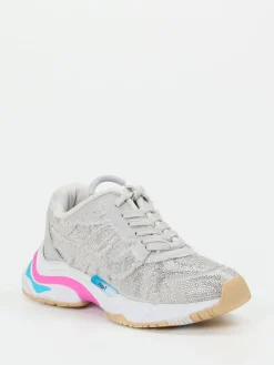 – Chunky Sneaker aus Metallicleder mit Strass-ASH Hot