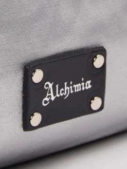 – Shopper Bag aus Leinen-Kunstleder Silber-AU 79 Clearance