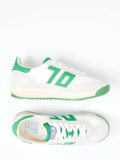 – Retro-Runner aus Veloursleder und Textil-Back 70