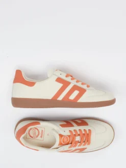 – Retro-Sneaker aus Kalbleder cremeweiß-Back 70 Clearance