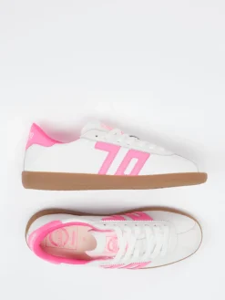 – Retro-Sneaker aus Leder in und Pink-Back 70