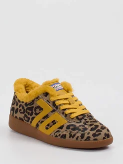 – Sneaker aus Fell mit Leoprint und Kunstfell-Back 70 Sale