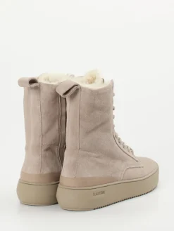 – Schnürboots aus Veloursleder taupe-Blackstone