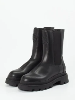 – Chelsea Boots aus Lammleder-Blauer Hot