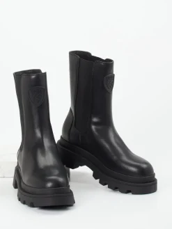 – Chelsea Boots aus Lammleder-Blauer Hot