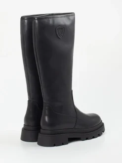 – Chunky Stiefel aus Glattleder-Blauer New