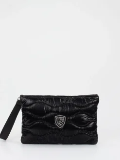 – Clutch aus Textil in glänzend-Blauer Best