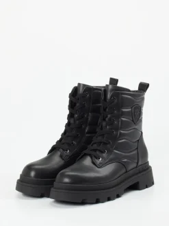 – Schnürboots aus Kalbleder-Blauer Clearance